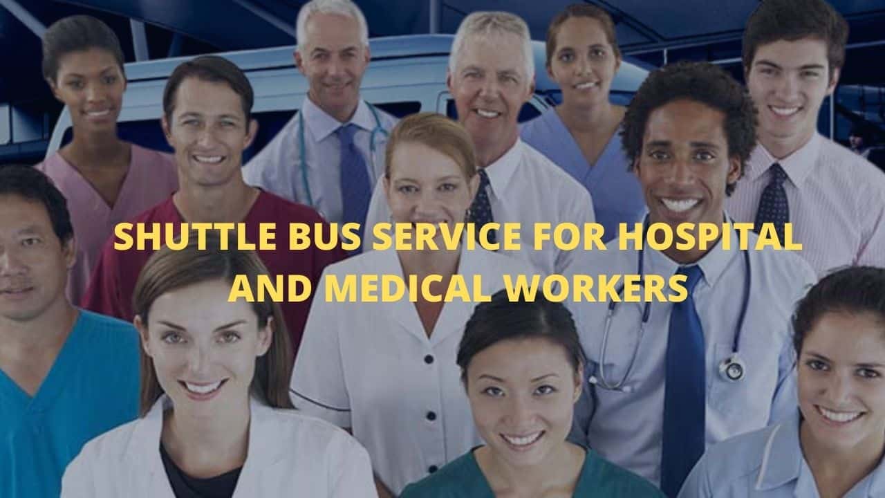 shuttle bus service for hospital and medical workers